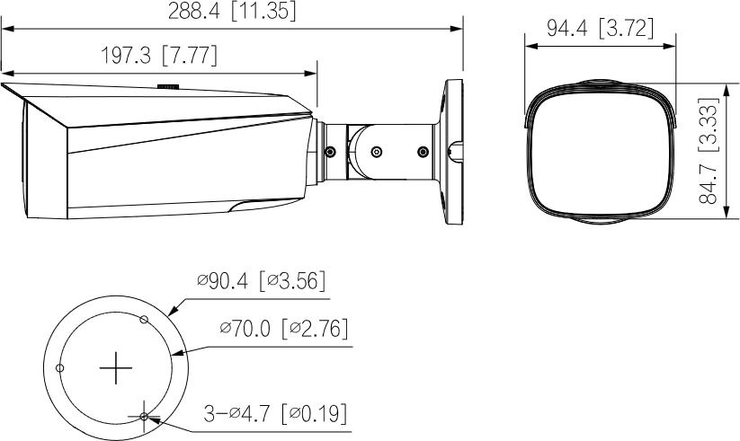 Kamera IP DAHUA IPC-HFW3649T1-AS-PV-0280B-PRO-Black - obrazek 2