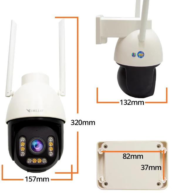 Kamera IP Orllo zewnętrzna obrotowa zoom x10 4MPx ORLLO Z9 Ultra