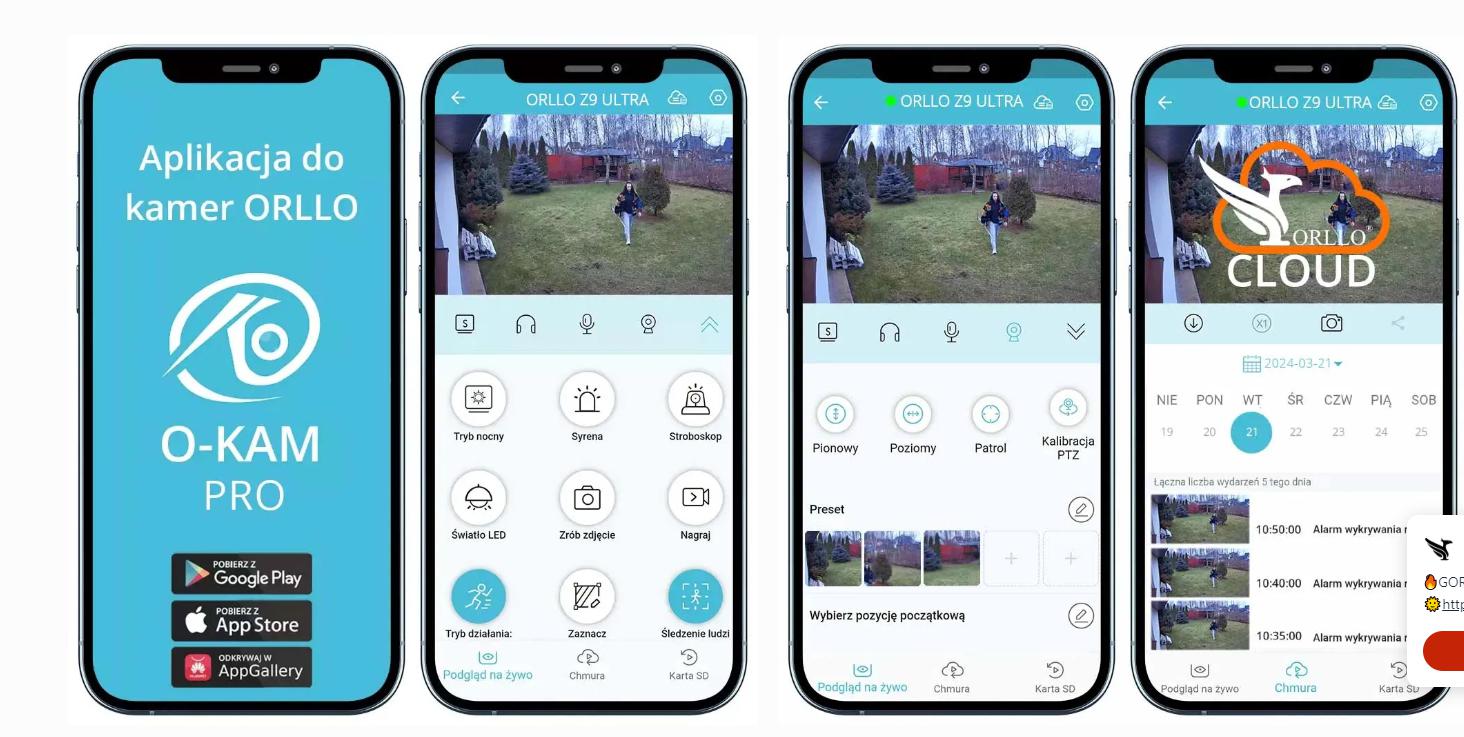 Kamera IP Orllo zewnętrzna obrotowa zoom x10 4MPx ORLLO Z9 Ultra