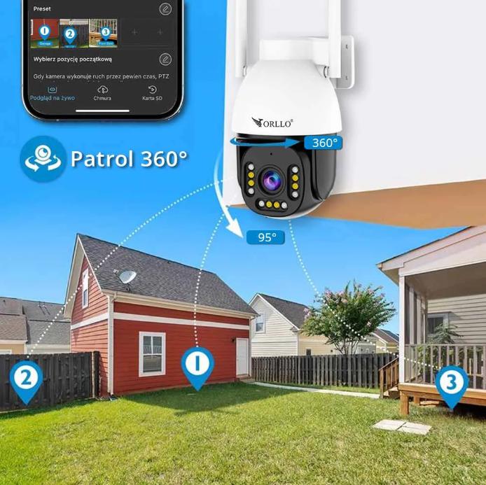 Kamera IP Orllo zewnętrzna obrotowa zoom x10 4MPx ORLLO Z9 Ultra