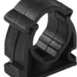 Uchwyt do rur elektroinstalacyjnych zamykany Czarny Cuze-22 (Paczka 100szt.)