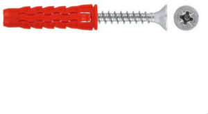 WKRĘT-MET Kołek uniwersalny 10x60/70, wkręt z łbem stożkowym, karton (Sfxp-10060070 x 50szt.)