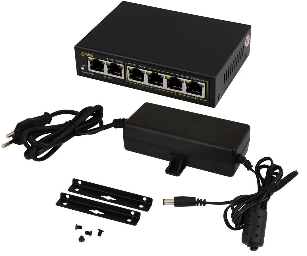 Switch Gigabit POE 4+2 Pulsar SG64
