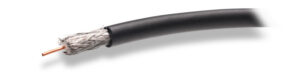 Przewód Koncentryczny NS100 TRI Żelowany Czarny 1m