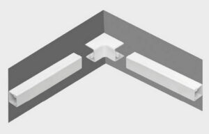 STASIŃSKI SP. Z O.O. Osprzęt do listew elektroinstalacyjnych, narożnik wewnętrzny Biały NW 20x14 (1szt.)