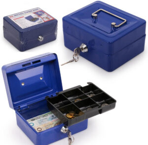 Kasetka metalowa RED Eagle BOX-150 na pieniądze