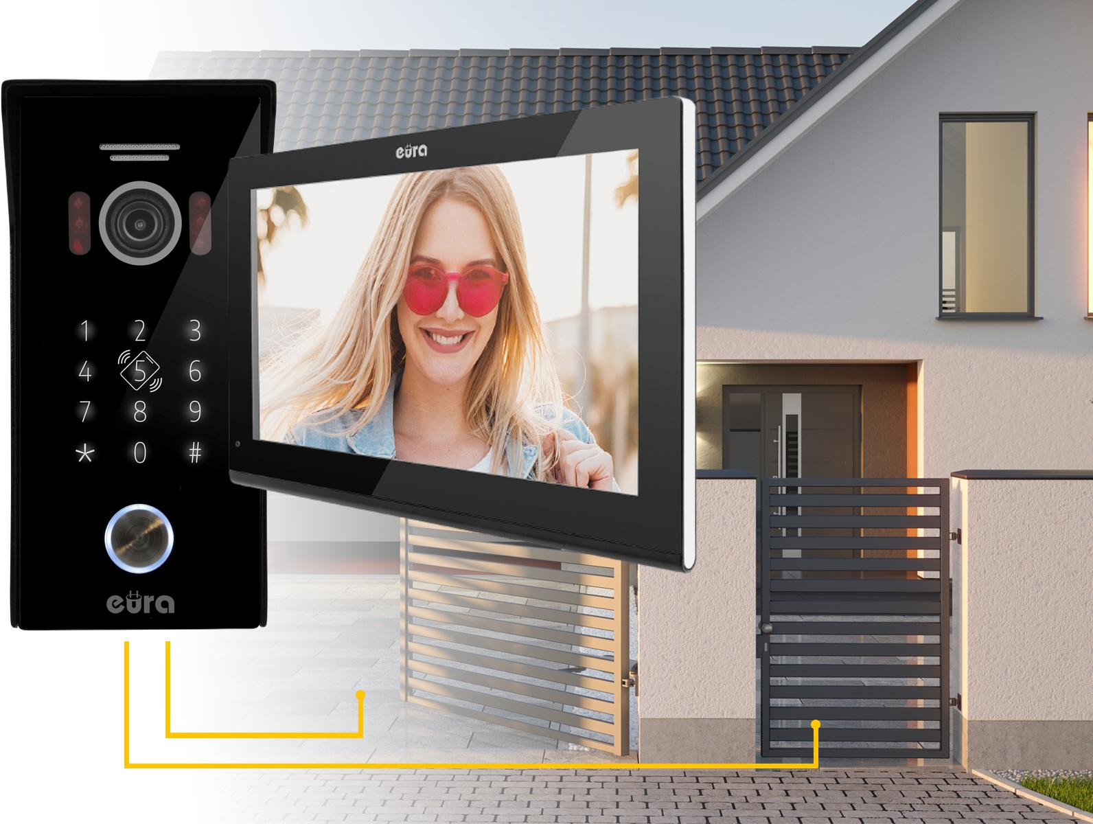 Wideodomofon Eura VDP-99C5 czarny, WiFi, RFID, Tuya - obrazek 2