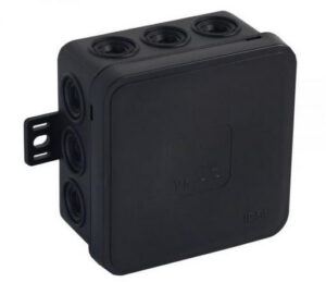 Puszka natynkowa pusta 12 wlotów Viplast V5 klik Czarna IP54 75x75x41mm 035-05
