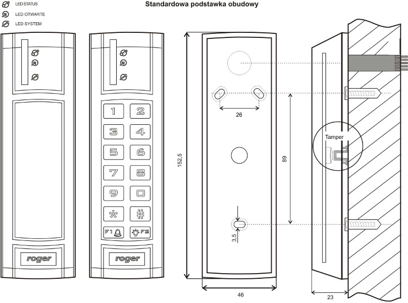 Kontroler dostępu ROGER PR312EM
