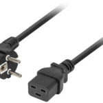 Kabel Zasilający (Serwerowy) CEE 7/7 IEC 320 C19 16A 1.8M Wtyczka Kątowa VDE Lanberg