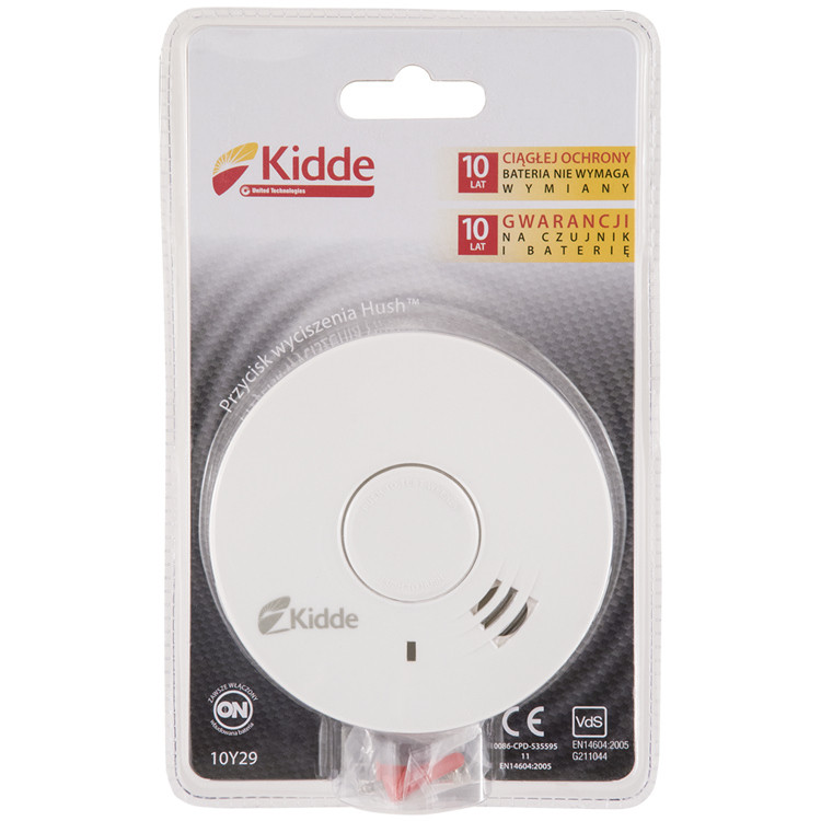 Optyczny Czujnik Dymu Kidde 10Y29 10 lat akumulator