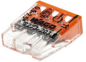 Szybkozłączka uniwersalna Drut 3x 0,5-2,5mm2 Wago 2273-203 100szt.