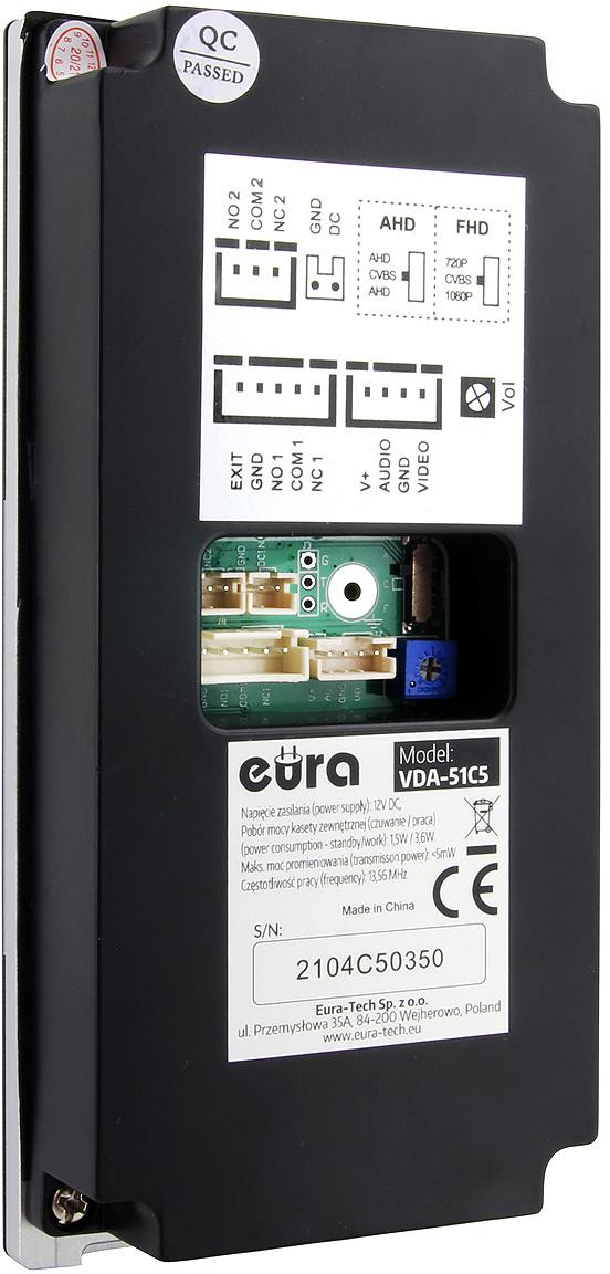 Wideodomofon Eura VDP-99C5 czarny, WiFi, RFID, Tuya - obrazek 12
