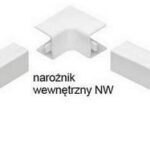 STASIŃSKI SP. Z O.O. Osprzęt do listew elektroinstalacyjnych, narożnik wewnętrzny Biały NW 40x25 (1szt.)