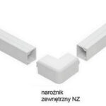 STASIŃSKI SP. Z O.O. Osprzęt do listew elektroinstalacyjnych, narożnik zewnętrzny Biały NZ 40x25 (1szt.)