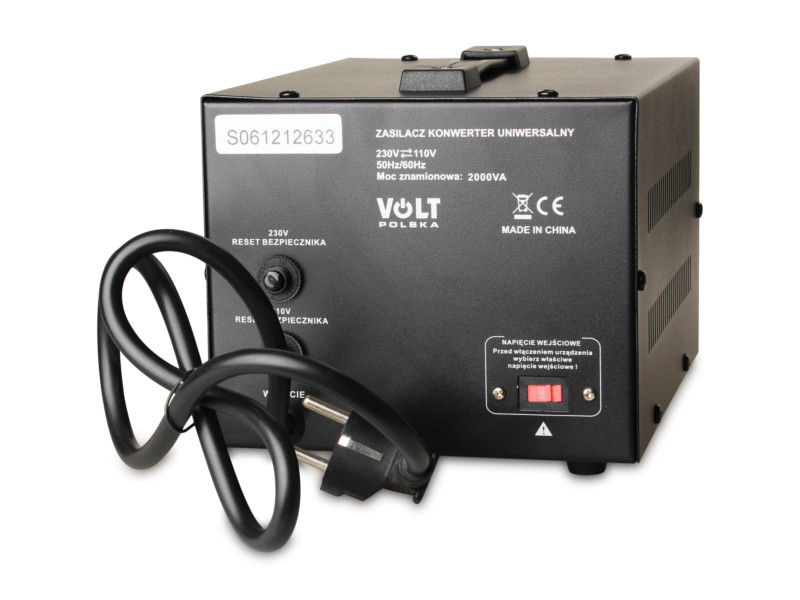 Transformator VOLT Polska 230V/110V 2000VA - obrazek 2