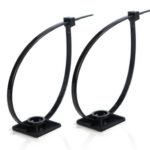 TRYTYT Uchwyt Mocujący Samoprzylepny HW-4ACB Czarny (100szt.)