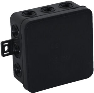 Puszka natynkowa pusta 12 wlotów Viplast V7 klik Czarna IP54 100x100x41mm 037-05