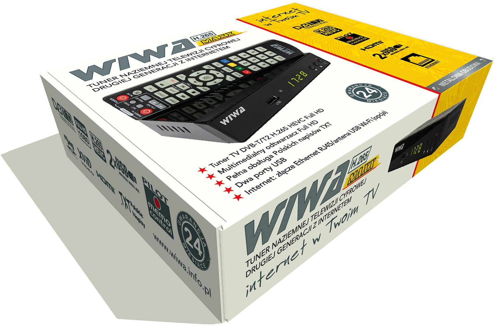 Tuner DVB-T/T2 Wiwa H.265 Maxx