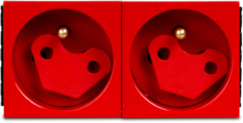 JAVEL Gniazdo 2M elektryczne podwójne + blokada