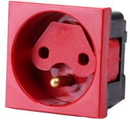 JAVEL Gniazdo 1M (czerwone) lektryczne pojedyncze + blokada