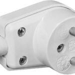Wtyczka kątowa 220-01 16A 250V IP20 Biała Viplast 220-01