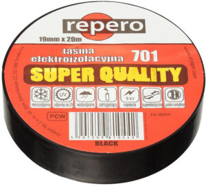 Taśma Izolacyjna Repero 701 Czarna 19MMX20M