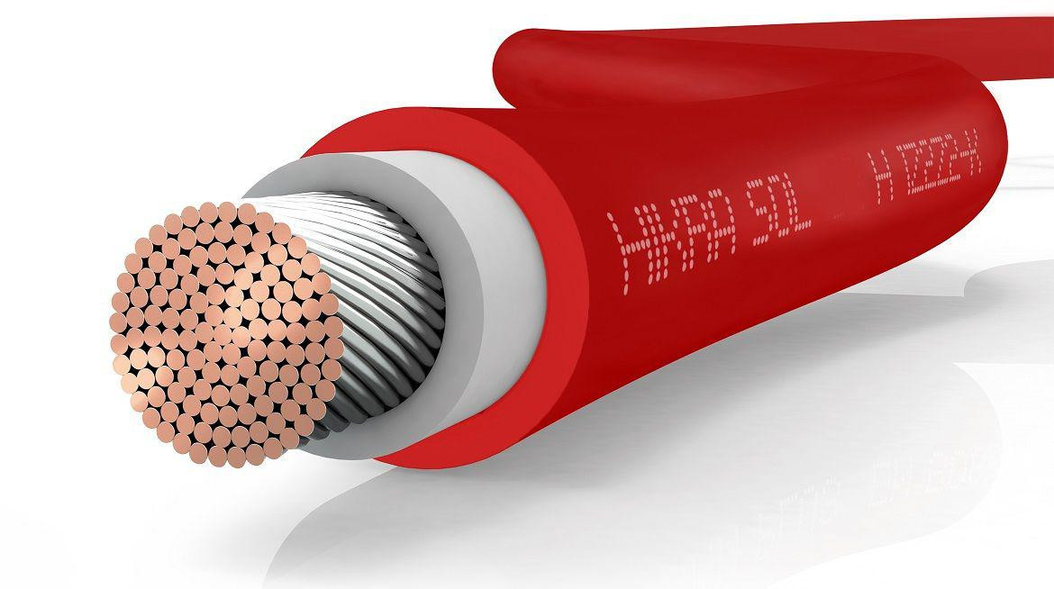 Przewód kabel solarny 4mm2 HIS, Hikra (H1Z2Z2-K) Czerwony 1m - obrazek 2