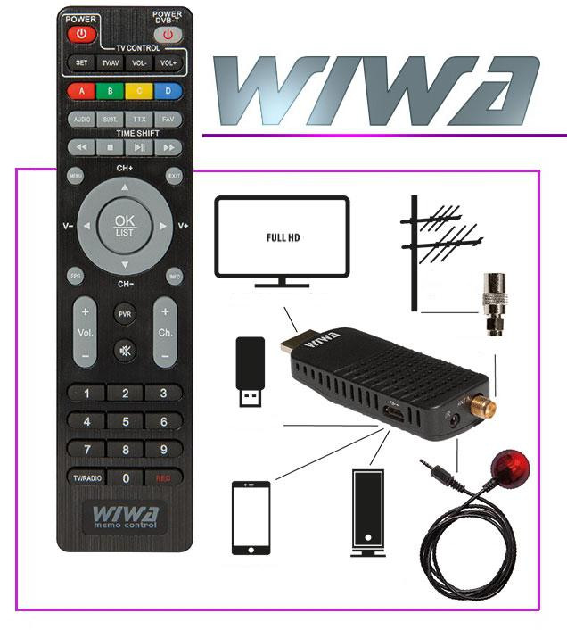 Tuner DVB-T/T2 Wiwa H.265 Mini