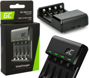 Ładowarka Green Cell Vitalcharge DO Akumulatorków AA R6 / AAA R03 Ni-MH GRADGC01