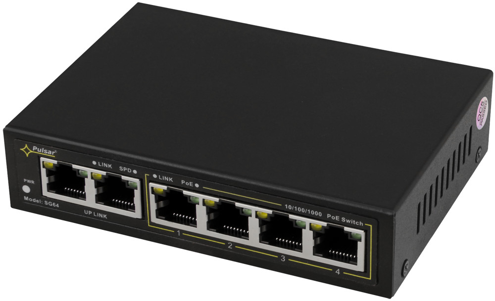Switch Gigabit POE 4+2 Pulsar SG64