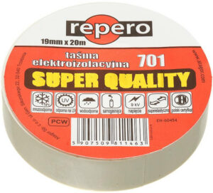 Taśma Izolacyjna Repero 701 Biała 19MMX20M
