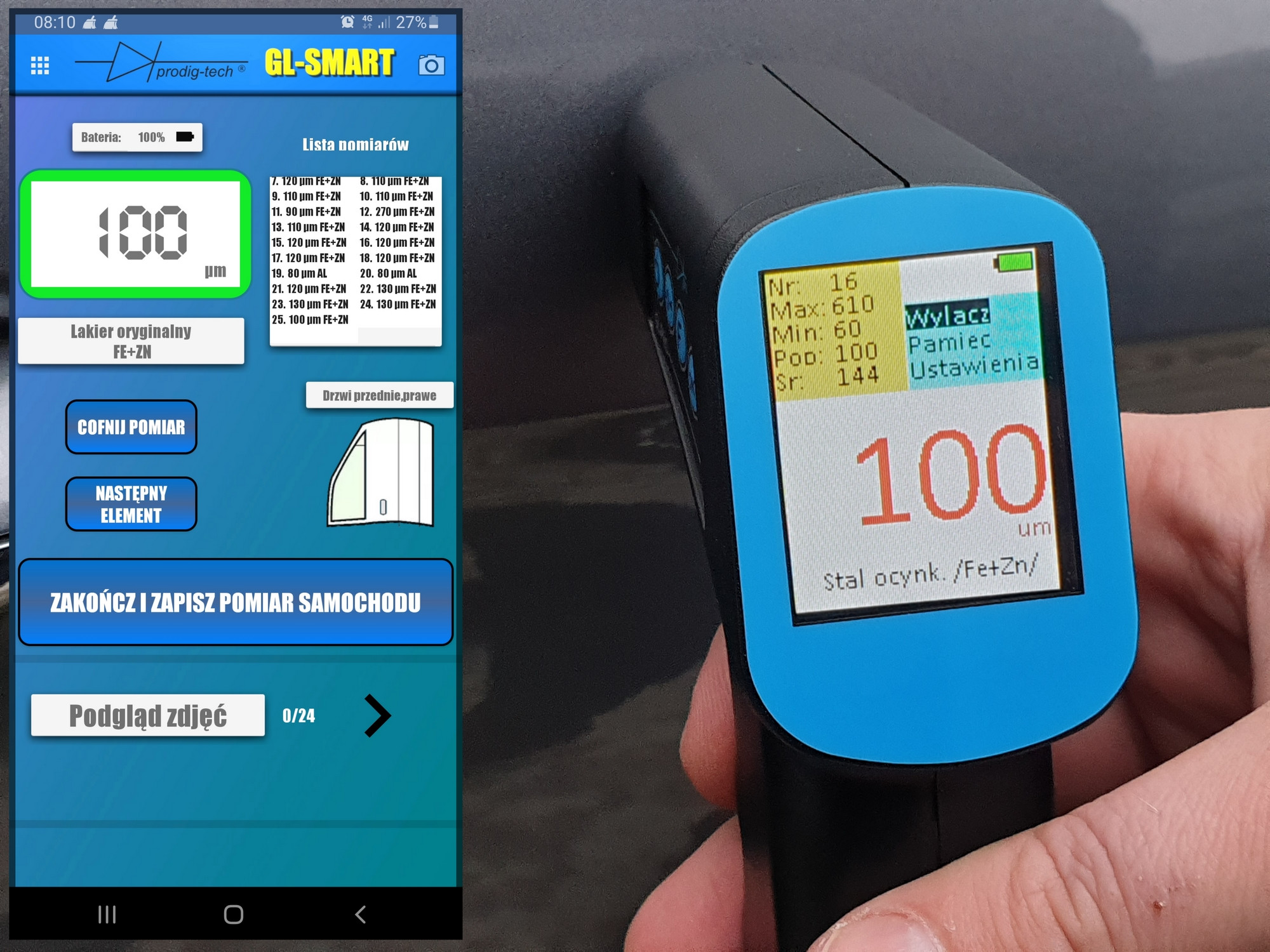 Miernik Grubości Lakieru GL-PRO-Smart-FAZ - obrazek 9
