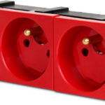 JAVEL Gniazdo 3M elektryczne potrójne + blokada