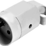 Gniazdo 315-01 z uchem z uziemieniem 2P+Z 16A 250V IP20 Biała Viplast 315-01