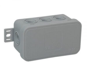 Puszka natynkowa pusta 8 wlotów Viplast V8 klik Szara IP54 80x45x41mm 038-03