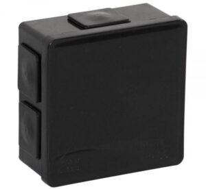 Puszka natynkowa pusta 6 wlotów Viplast VP-02 klik Czarna IP55 86x86x40mm 002-05