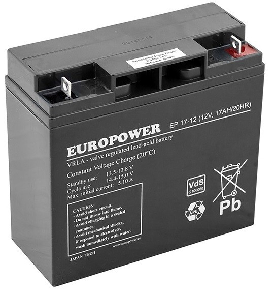 Akumulator AGM Europower serii EP 12V 17Ah (Żywotność 6-9 lat)