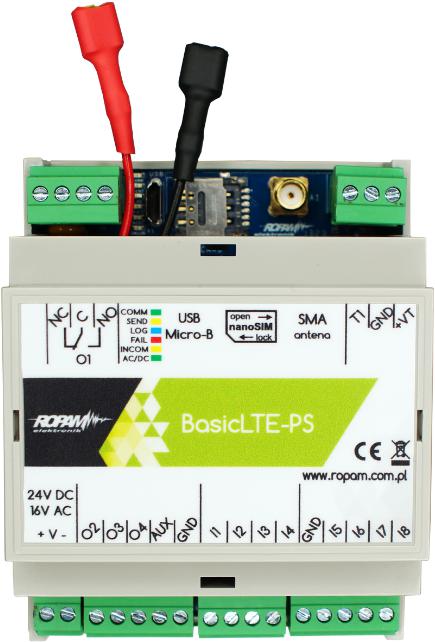 Ropam Basic4G-PS-D4M  moduł powiadomienia i sterowania LTE (2G/4G)